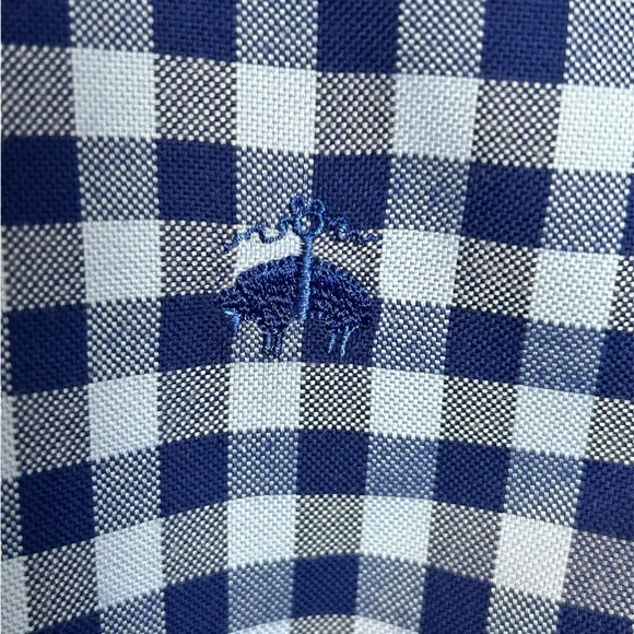 Brooks Brothers EST 1818 Regent Fit Blue Plaid Button Down Size Large - Picture 2 of 4